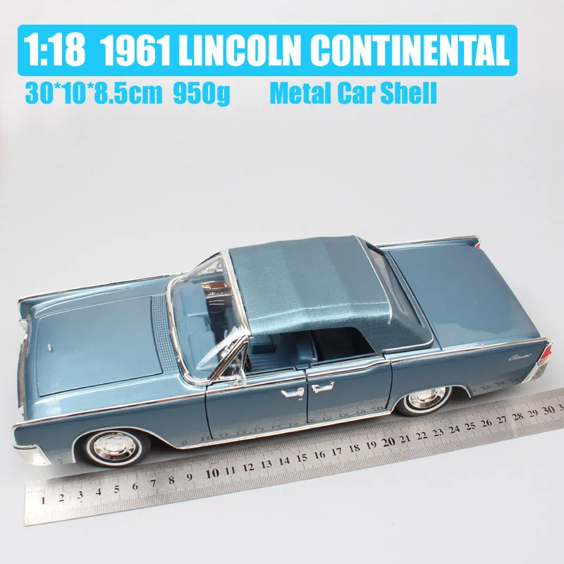 Классические большие весы автомобильные 1:18 марки 1961 LINCOLN CONTINENTAL металлические