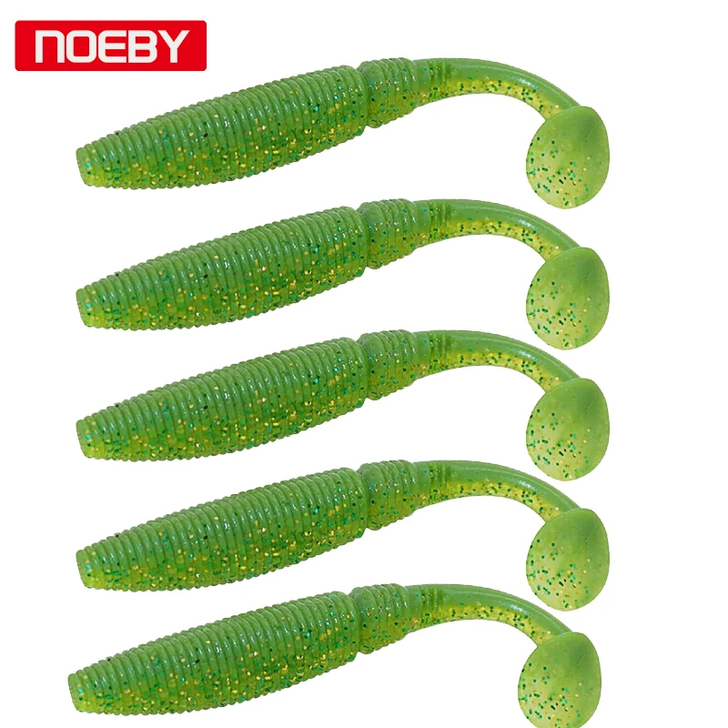 Noeby 5 шт. 10 см Мягкая приманка с хвостом приманки для рыбалки плавающие