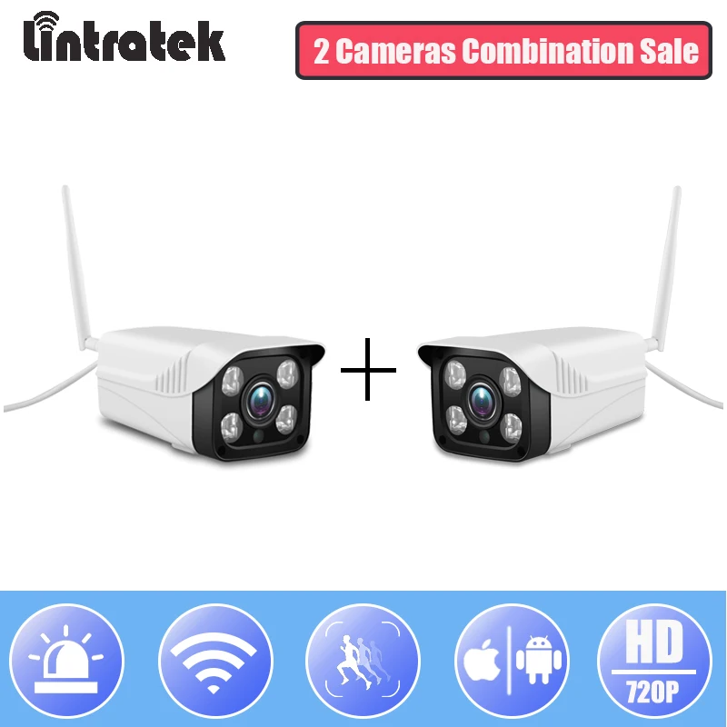 Lintratek камера видеонаблюдения Wifi HD 720P облачная для хранения Bullet ip 4 ИК лампы