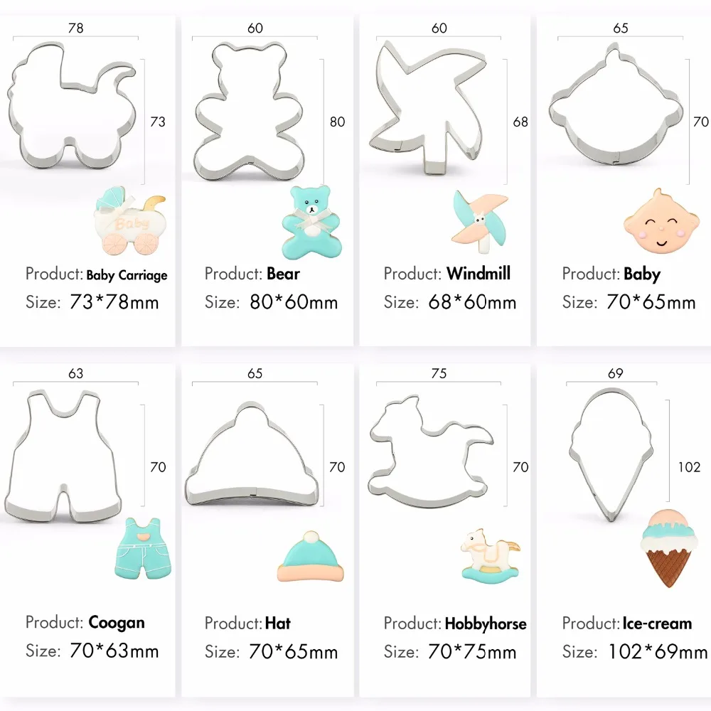 Baby Cookie Cutters Windmill Cake (Baby Set Pack of 8) | Дом и сад