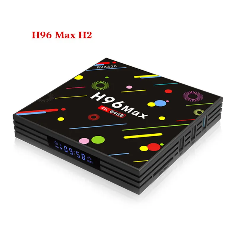 H96 MAX H2 светодиодный осыпи ТВ коробка Android 7,1 4 Гб 64 Гб RK3328 4 ядра 2,4 г/5g Wi-Fi USB 3,0 Bluetooth с поддержкой 4 k HDR VP9 смарт-медиа-плеер