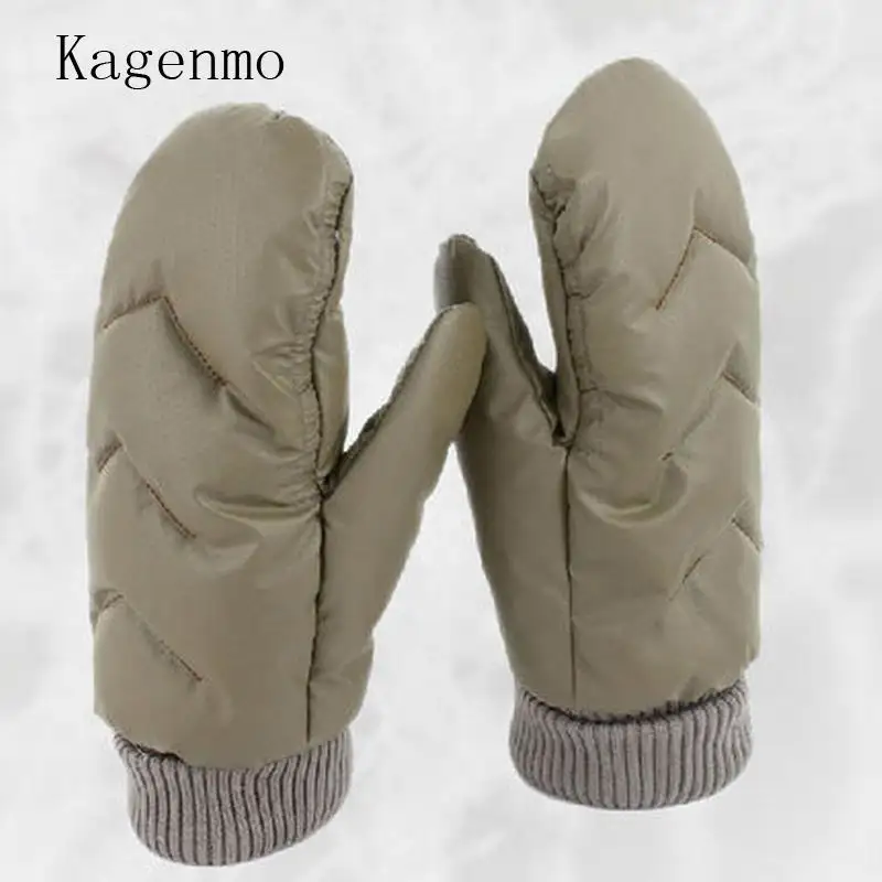 Kagenmo новый полный палец женские Перчатки супер теплый толстый ворсинок утином