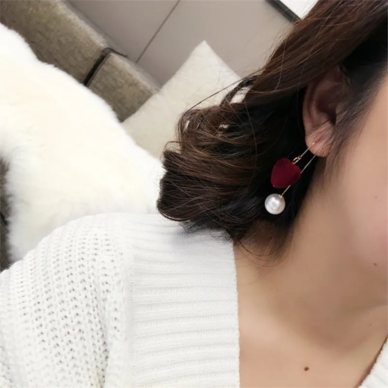 6 шт. серьги-гвоздики в форме сердца | Украшения и аксессуары