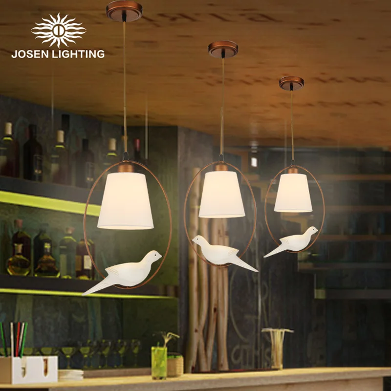 Горячая Новинка 2016 люстры из настоящего цинка винтажная лампа с птицей для