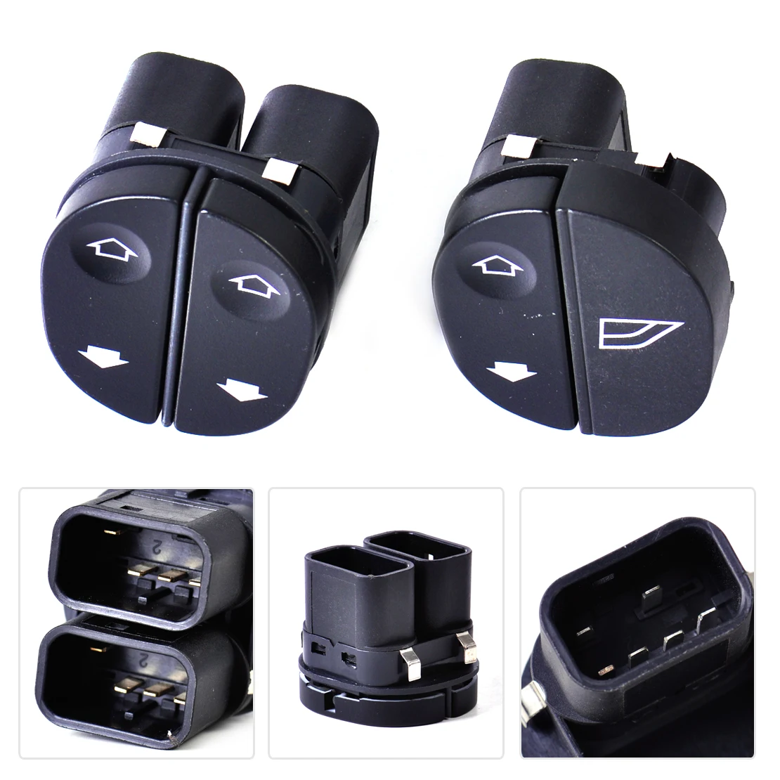 

beler 2pcs Power Window Switch Fit for Ford Fiesta Fusion KA Puma Transit Tourneo Connect 96FG-14529-BC 96FG14529AC