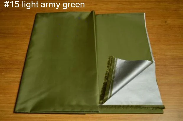 15 light army green 2 м/лот, материал с серебряным покрытием, светильник, занавес, покрытие автомобиля, уличная ткань тафта - Цвет: 15 light army green