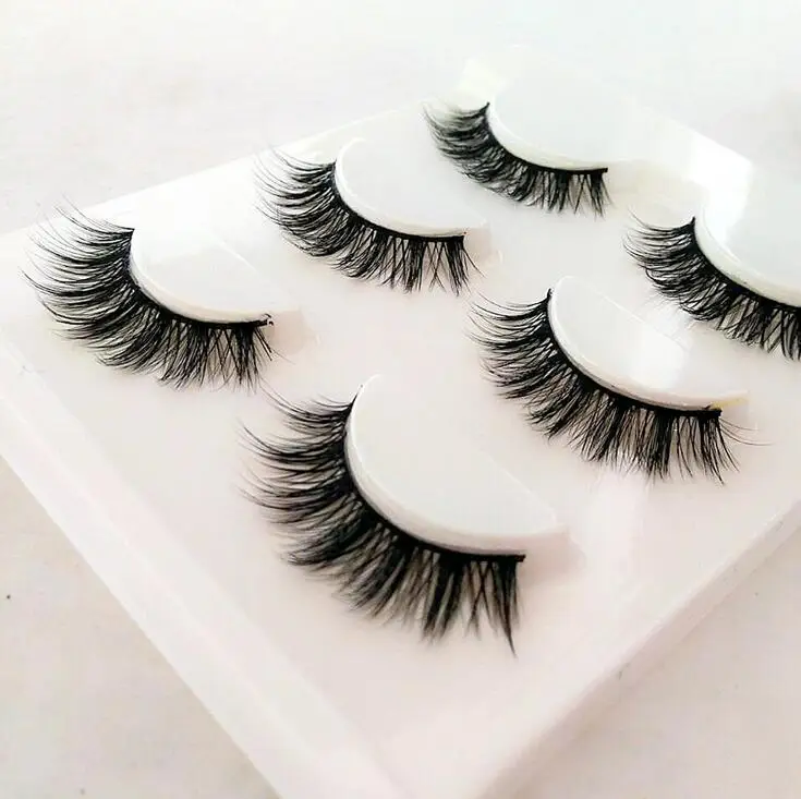 

3 pairs /set 3D False Eyelashes Messy Cross Thick Natural Fake Eye Lashes Professional Makeup Tips Bigeye Long False Eye Lashes