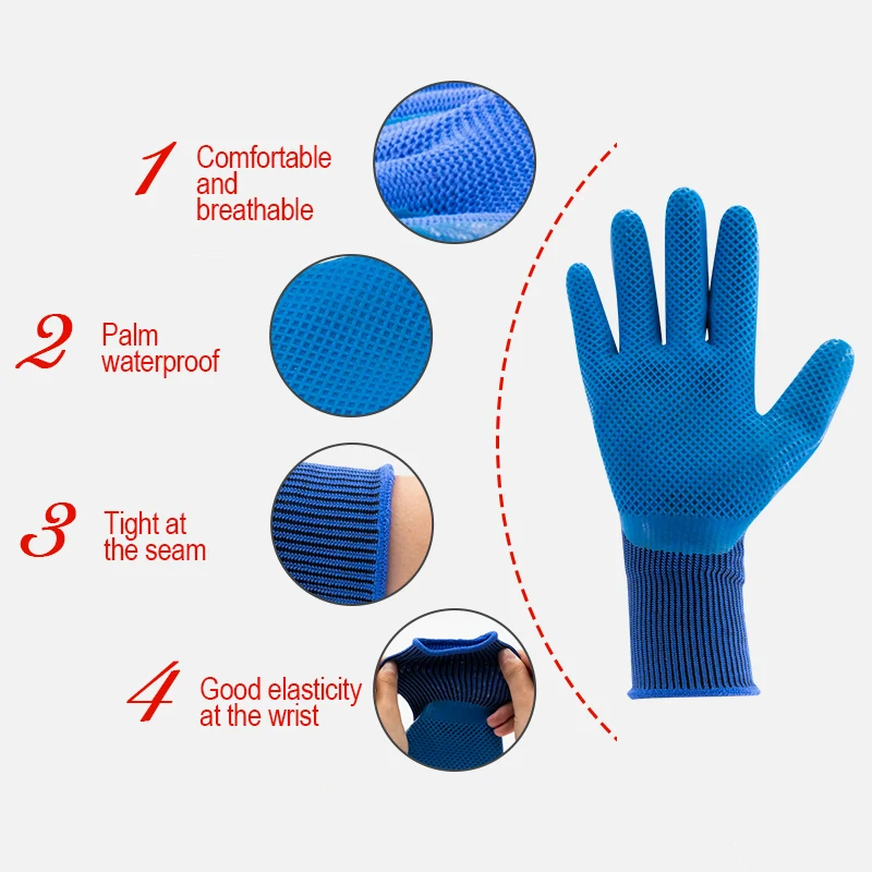 1Pair Working Safety Glove Nylon knitting Waterproof Oilproof Breathable Wear Resistant Repair Welding Work Hand Protect | Безопасность
