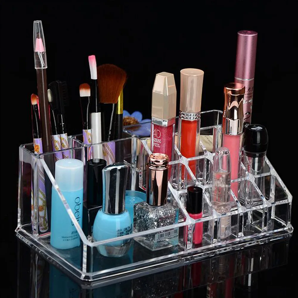 Прозрачный акриловый демонстрационный держатель полки коробка для хранения лак