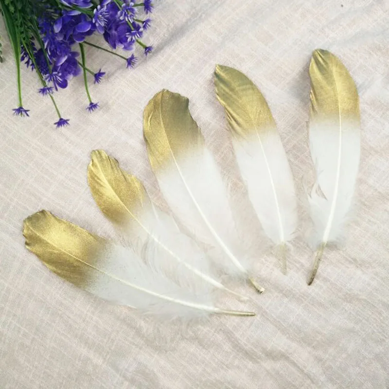 100 шт гусиное перо 15-20 см 6-8 дюймов аксессуар plume двойные цветные перья | Дом и сад