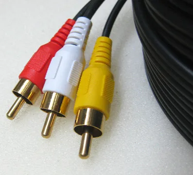 Удлинительный кабель 3 м AV/RCA lotus male female three on красный желтый белый телеприставка
