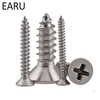 stainless steel 316 t846 standard countersunk cross phillips head self tapping wood screws bolt m2 2568101216mm