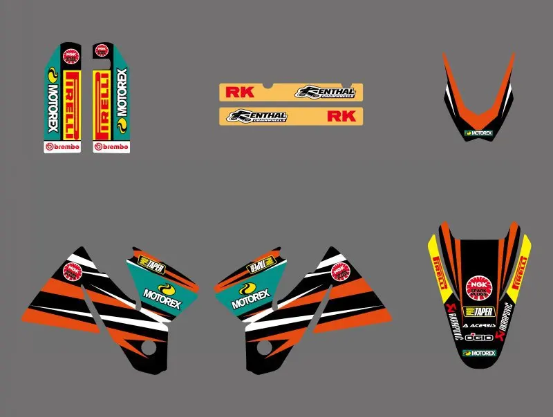 0285 новая командная графика с подходящими фонами подходит для SX MXC 125/250/380 /400/520 1998