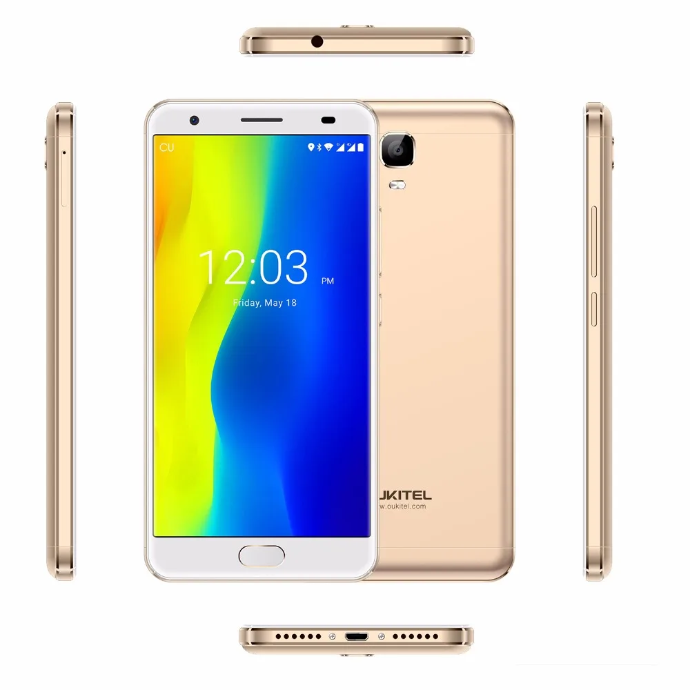 Оригинальный Oukitel K6000 плюс 6080 мАч 12 В/2A Quick Charge 5 дюймов Android 7 0 MTK6750T Octa Core 4 г