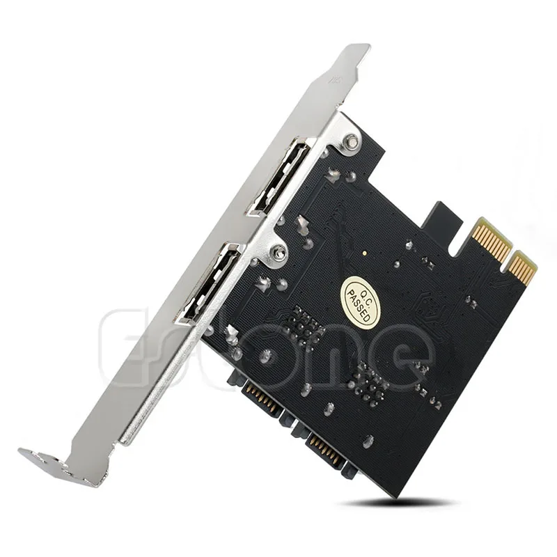 Высокое качество 4 порта высокая скорость 6,0 ГБ/сек. PCI-E до 2 SATA 2 ESATA адаптер карта с драйвером CD