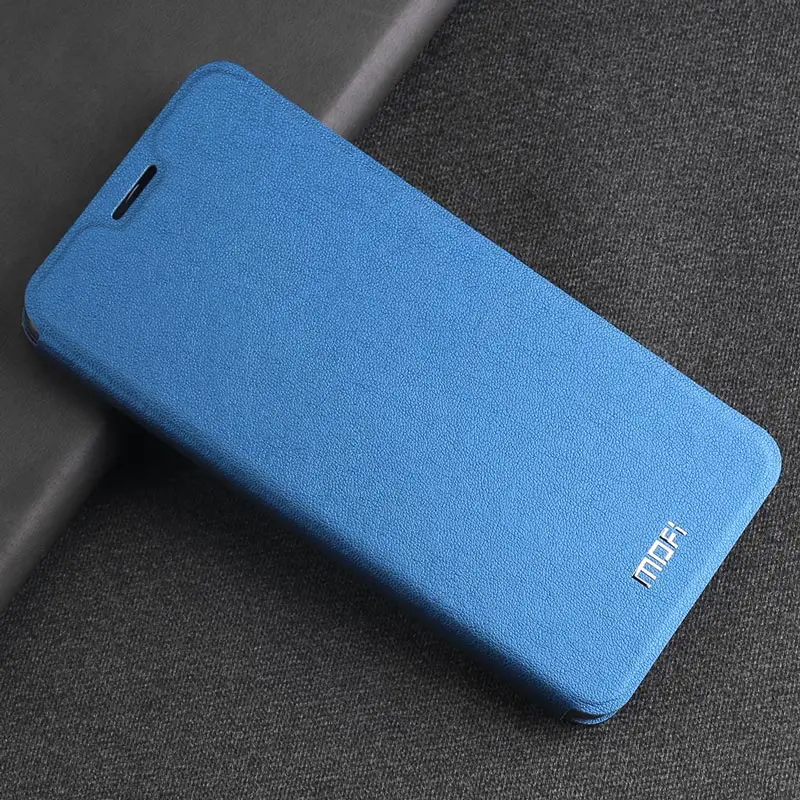Blue Чехол MOFI для Redmi Note 7 Чехол для Redmi Note 7 Pro флип-чехол для Xiaomi Redmi Note 7 из искусственной кожи прозрачный ТПУ защитный чехол - Цвет: Blue