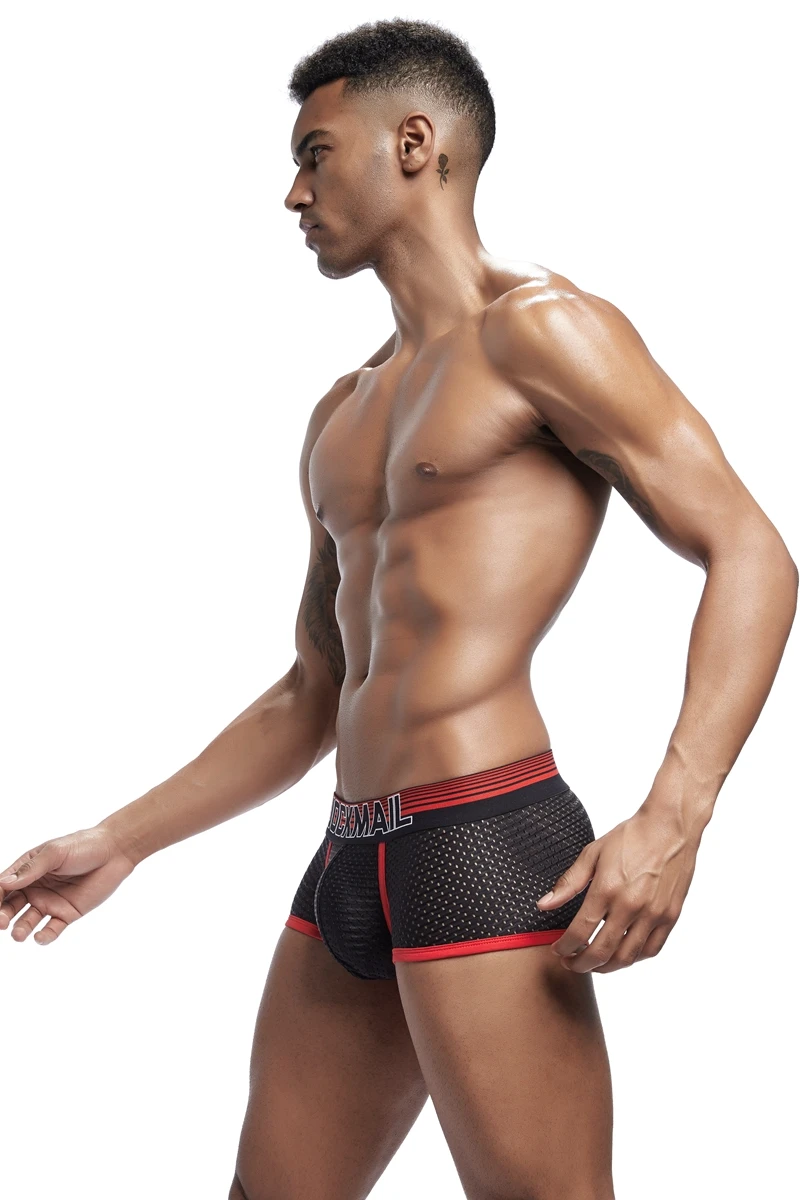JOCKMAIL, новинка, нижнее белье для мужчин, боксеры, сетка, u-образный мешочек, сексуальные подштанники, Cueca, нейлоновые трусы, боксерские шорты для геев, мужские трусы
