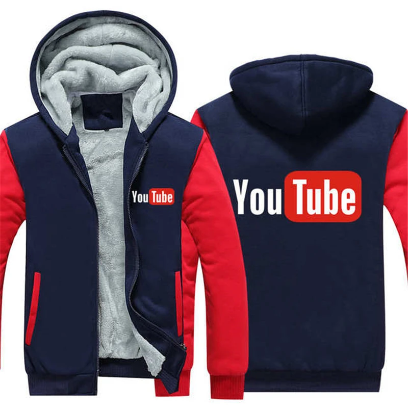 Прямая доставка зимняя куртка на Youtube бейсбольная унисекс шерстяная подкладка