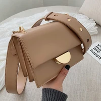 elegant female flap square bag fashion new high quality pu leather womens designer handbag casual shoulder messenger bag