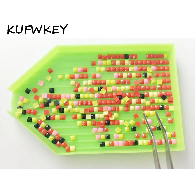 

Kufwkey Full resin square diamonds with picture Feathers Diamond Painting accessory Cross Stitch Mosaic diamond Embroidery sale