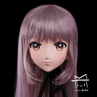 T LiLi Mask-41) милая девушка Смола голова Маска кигуруми косплей японские ролевые игры аниме силиконовая маска кигуруми кукла трансвестит - Цвет: T