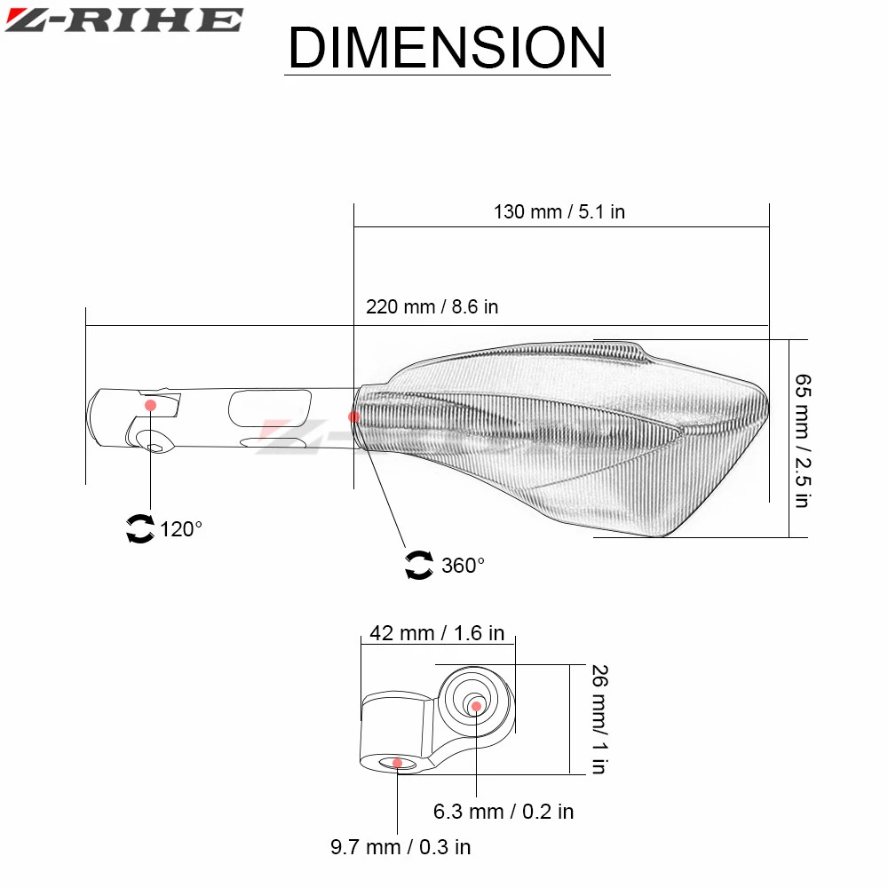 Motorcycle Mirrors motorbike moto CNC Rearview side Mirror Aluminum For honda CBR 1000 RR 1000RR CBR1000RR Cbr 600 yzf r3 | Автомобили и