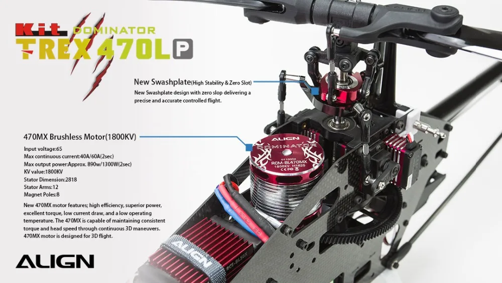 3D вертолет выровняйте T-REX 470LP 2,4 GHz 6CH RC вертолет комплект подходит