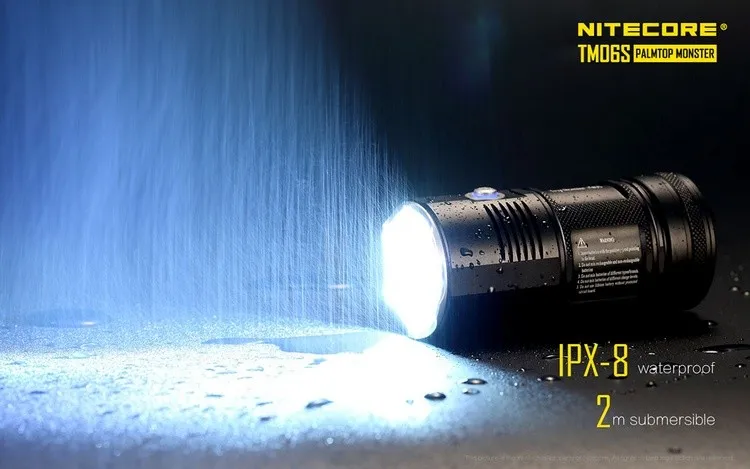 Лидер продаж; NITECORE 4000 люмен TM06S CREE XM-L2 U3 светодиодный фонарик Водонепроницаемый без 18650 фонарь Открытый Кемпинг