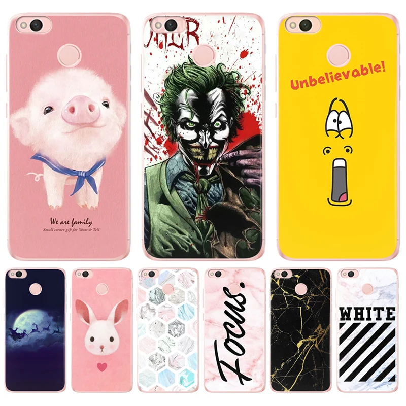 Joker Cute Marble Rabbit Pig For Xiaomi Redmi Mi 3S Pro 4X 4A 5A 5 Plus Note 3 4 6 6A A1 5X A2 6X Lite 8 Pocophone F1 Case cover |