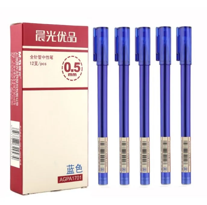 12pcs blue M& G Студенческая нейтральная ручка креативная 0,5 мм ручка для подписи AGPA1701 - Цвет: 12pcs blue