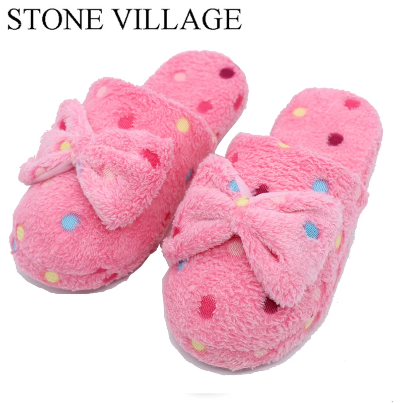 Домашние тапочки Прямая поставка с фабрики Pantufas Тапочки большим бантом Женские