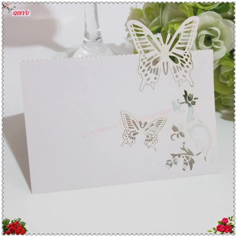 100Pcs Place Cards Seat Card Favor Decor Chic Name Wedding Party Table Decoration Supplies Pearlscent Paper 12*9cm 5Zsh075 | Дом и сад