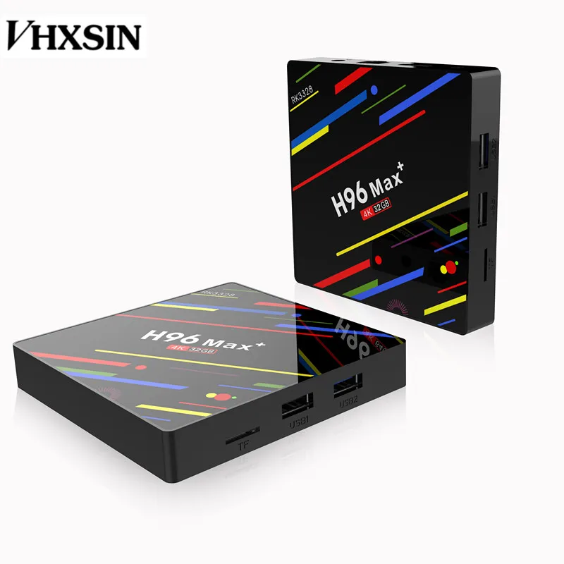 VHXSIN H96 MAX plus Android 9.0 TV Box 4GB RAM 64GB ROM RK3328 5G WiFi Set Top H.265 4K | Электроника