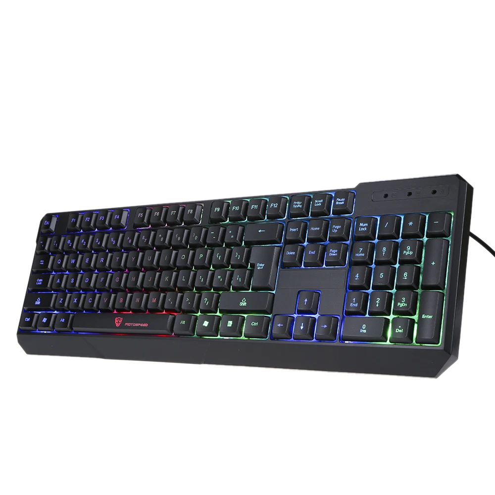 MOTOSPEED K70 104 игровая клавиатура Esport USB Проводная светодиодный с Цветной подсветкой