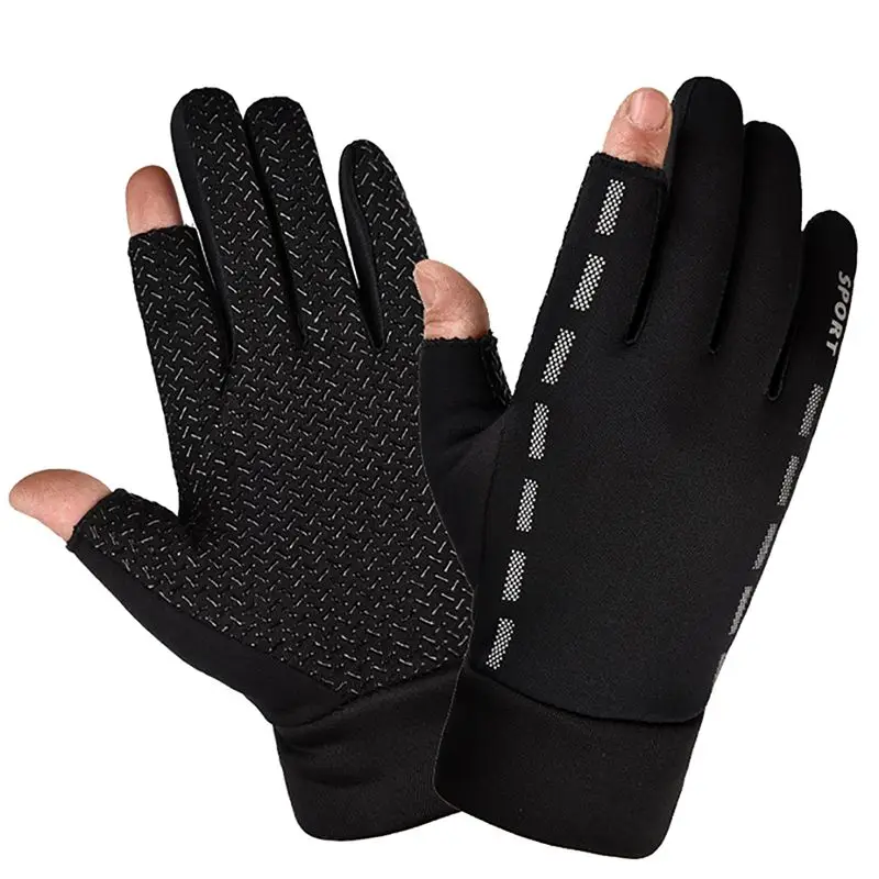 Cycling Gloves 2 Cut Elastic Thermal Anti-slip Glove Accessories For Fishing Riding Protective Glove