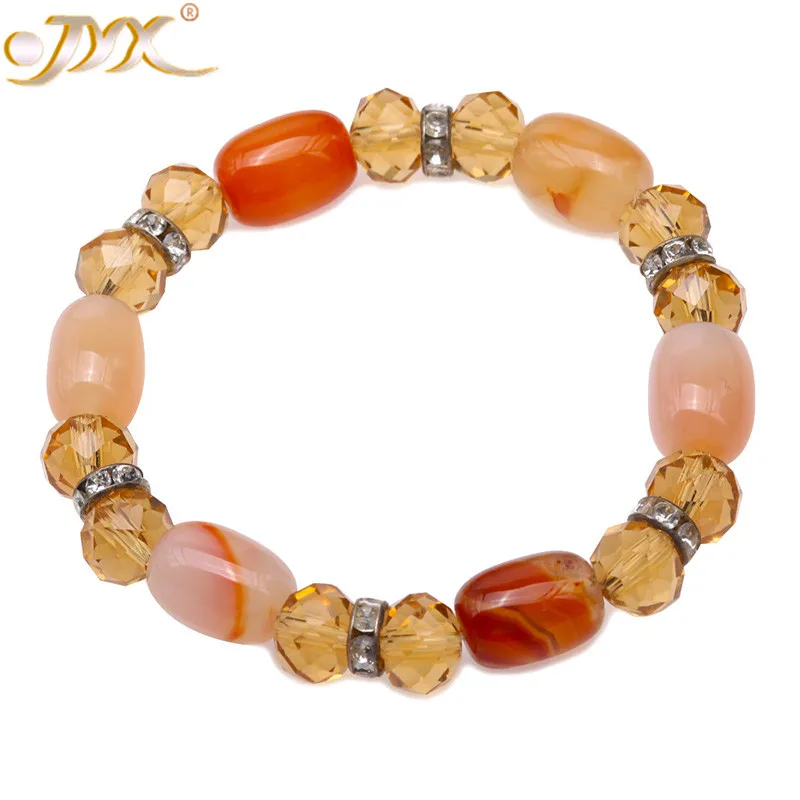 Fashion 10*14mm Colorful Irregular Nature Agate Beads Bracelet Gemstone Wristaband Handmade Women Jewelry 8&quot | Украшения и