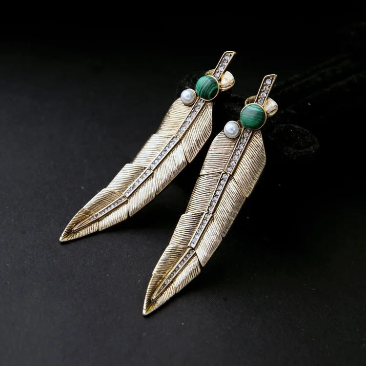 Качественные серьги под Античное золото для женщин уникальный дизайн в виде