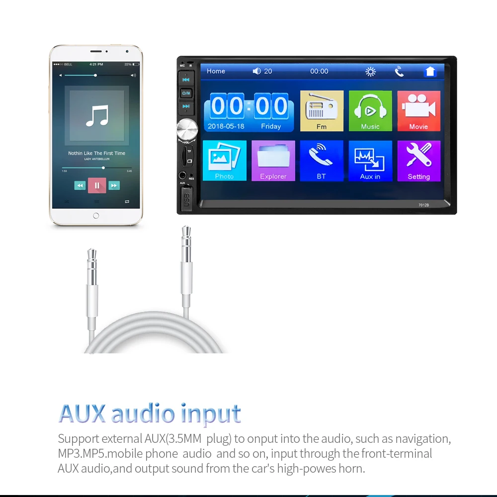 2 din автомагнитола coche recorder Bluetooth 2din 12 В плеер " HD сенсорный экран MP3 MP5 Авто аудио стерео TF USB FM Авторадио 7012b