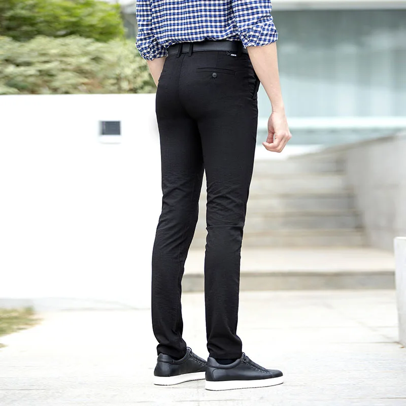 Брюки мужские модные повседневные прямые деловые черные 2018|new pants|pants for menbrand pants men