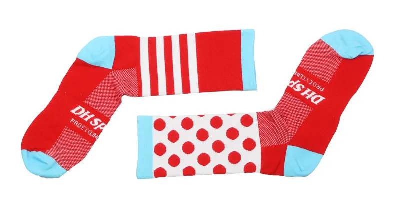 Green red Профессиональные Calcetines Ciclismo бегущий хомбр скейтборд футбольные леггинсы велосипедные носки мужские женский Баскетбол Спорт Meias - Цвет: Green red