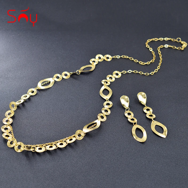 Женский ювелирный комплект из колье и серёг меди | Украшения аксессуары