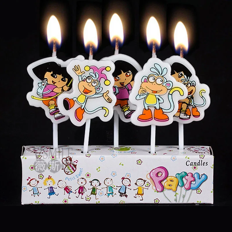 Фото 5 шт. для девочек обезьяна друзья пони мультфильм вечеринка день рождения свеча