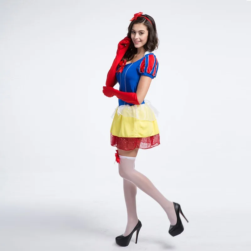 Lovely Girls Princess Dress Party Gown Halloween Cute Snow White Costume For Women Vestidos | Тематическая одежда и