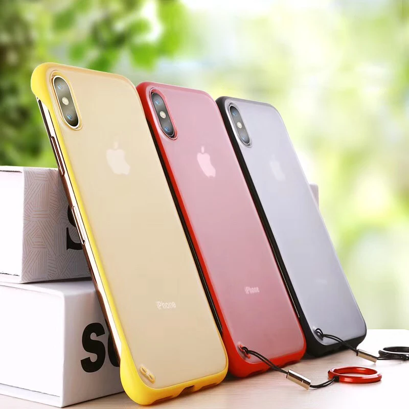Чехлы без оправы для телефонов iPhone XS Max XR X 8 7 6 6S Plus матовый поликарбонатный