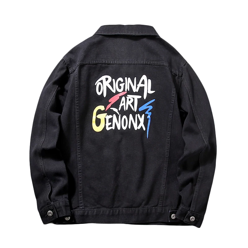 Куртка мужская джинсовая с принтом свободная повседневная модная качественная