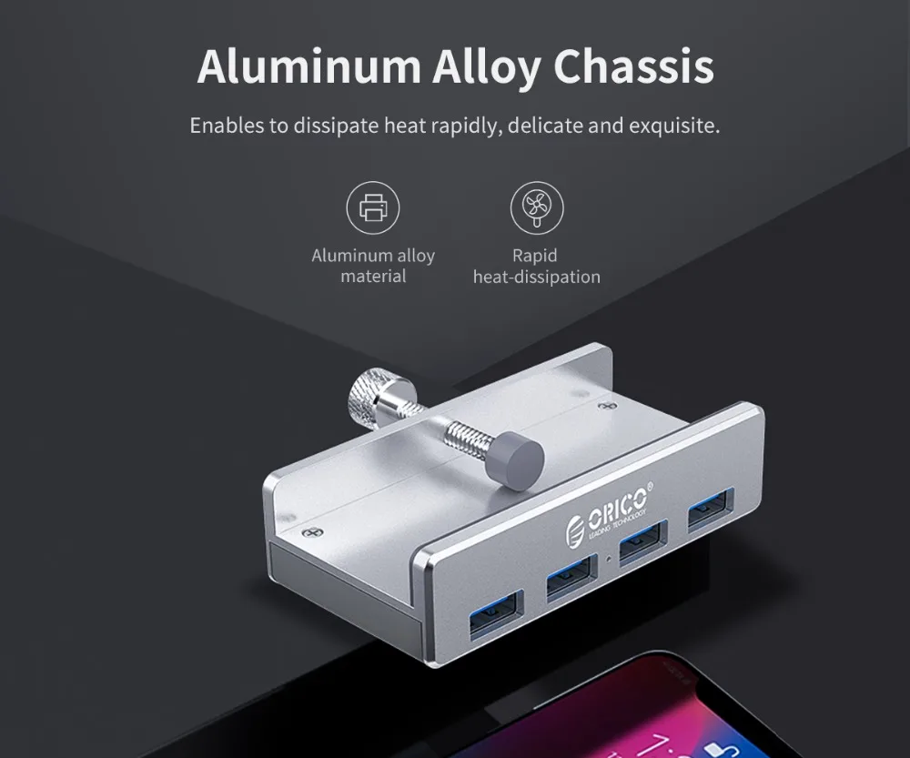 Алюминиевый сплав usb3.0 сплиттер компьютер ноутбук один для четырех U порт конвертер оснастки расширения многоинтерфейсный концентратор MH4PU