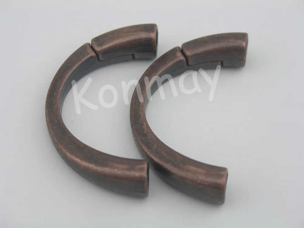 4 Colors--5pcs 9.7x6.0mm Magnetic Half Cuff Clasp for Licorice Leather Bracelet Making--CLP1217 | Украшения и аксессуары