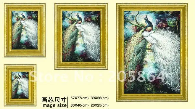 Бесплатная доставка Лидер продаж гобелен красивый павлин ткань картина|gobelins