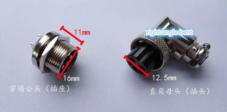 1 шт. AP024 GX16 2/3/4/5/6/7/8/9/10 контактный разъем M16 Изогнутая перегородка под прямым углом