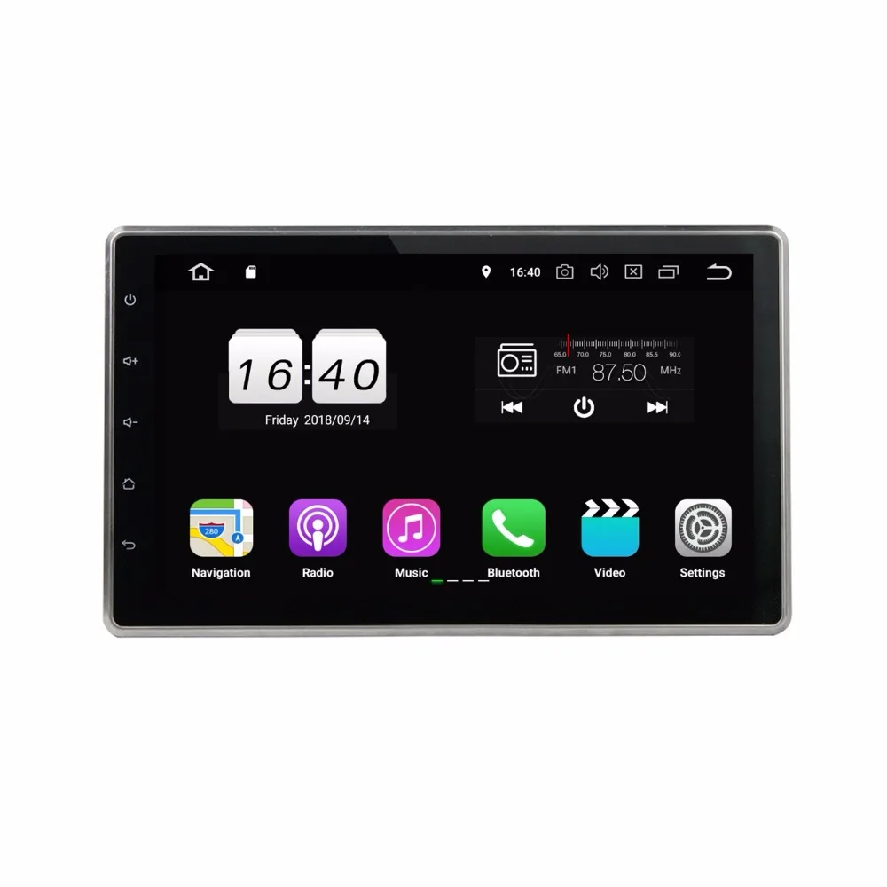Универсальный автомобильный DVD плеер большой экран 10 1 дюйма Android 8 1024*600 2 Гб ОЗУ GPS